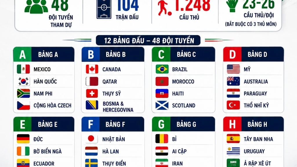 Danh sách cầu thủ 48 ĐTQG dự World Cup 2026: Chờ Messi quyết định & Phân tích chuyên sâu | Thể thao OK9 9 Danh sách cầu thủ 48 ĐTQG dự World Cup 2026: Chờ Messi quyết định & Phân tích chuyên sâu | Thể thao OK9